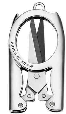 Xydrozen ® Folding Portable Travel Scissors Cutter Small Pocket Foldable Scissors(Set of 1, Silver)