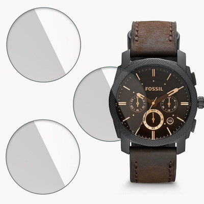 FCS Impossible Screen Guard for Fossil Machine Mid-Size 9H Anti Shock Watch Screen Protector(Pack of 3)
