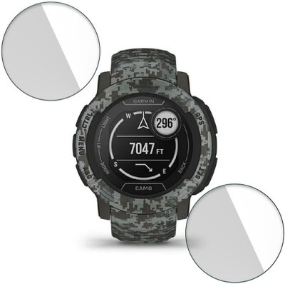 FCS Impossible Screen Guard for Garmin Instinct 2 - Camo Edition 9H Anti Shock Watch Screen Protector(Pack of 2)