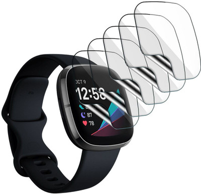 FCS Edge To Edge Screen Guard for Fitbit Sense Watch Screen Protector(Pack of 5)