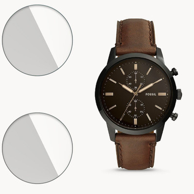 Enlinea Impossible Screen Guard for Fossil Townsman 44 Mm 9H(Pack of 2)