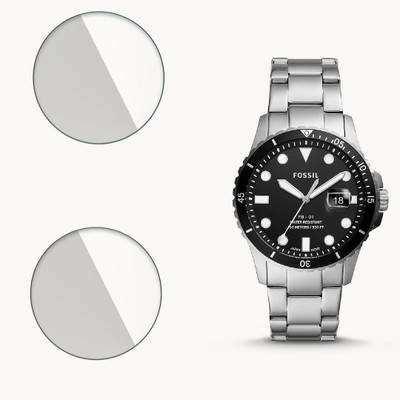 FCS Impossible Screen Guard for Fossil Fb-01 Three-Hand 9H Anti Shock Watch Screen Protector(Pack of 2)