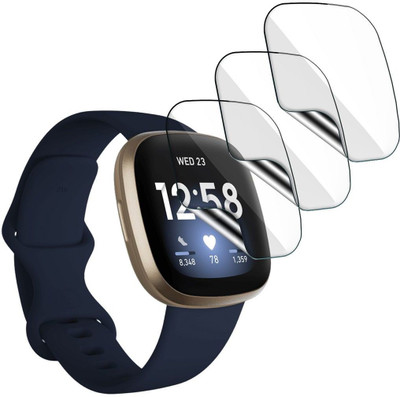 Enlinea Edge To Edge Screen Guard for Fitbit Versa 3 Watch Screen Protector(Pack of 3)