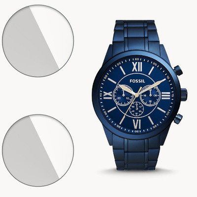 Enlinea Screen Guard for FOSSIL BQ2125 FLYNN Analog Watch 9H Anti Shock Watch Screen Protector(Pack of 2)