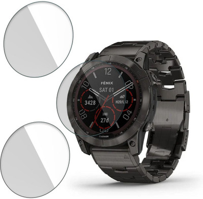 FCS Impossible Screen Guard for Garmin Fenix 7X Sapphire Solar 9H Anti Shock Watch Screen Protector(Pack of 3)