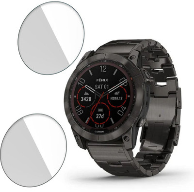 FCS Impossible Screen Guard for Garmin Fenix 7X Sapphire Solar 9H Anti Shock Watch Screen Protector(Pack of 2)