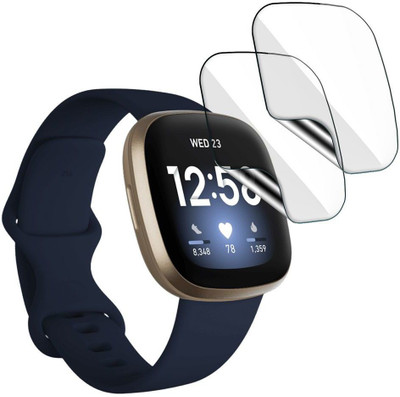FCS Edge To Edge Screen Guard for Fitbit Versa 3 Watch Screen Protector(Pack of 2)