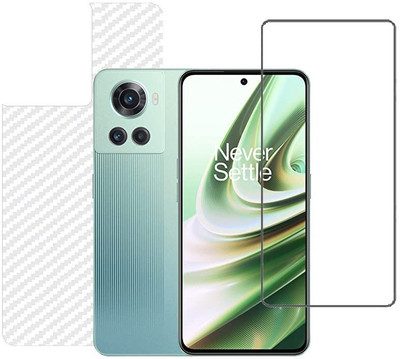 ECMERED Front and Back Screen Guard for Oneplus 10R(Pack of 2)