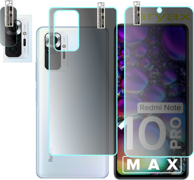 aryax Front and Back Screen Guard for Redmi Note 10 Pro Max(Pack of 3)