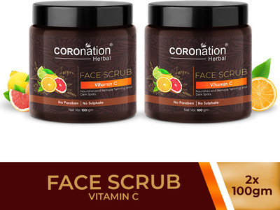 COROnation Herbal Vitamin C Face Scrub - Pack of 2 Scrub(200 g)