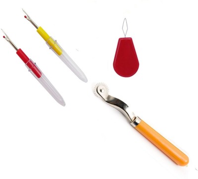 Crafts Haveli 3 Items Combo : 2 Seam Ripper, 1 Tracing Wheel & 1 Needle Threader Sewing Kit