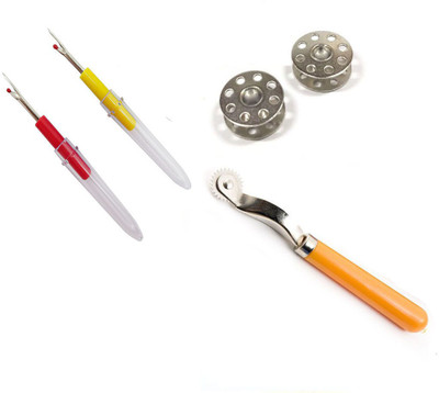 Crafts Haveli 3 Items Combo : 2 Seam Ripper, 1 Tracing Wheel & 2 Bobbin Sewing Kit