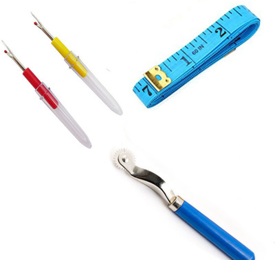 Crafts Haveli 3 Items Combo : 2 Seam Ripper, 1 Tracing Wheel & 1 Measuring Tape Sewing Kit