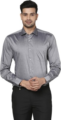 PARK AVENUE Men Solid Formal Grey Shirt