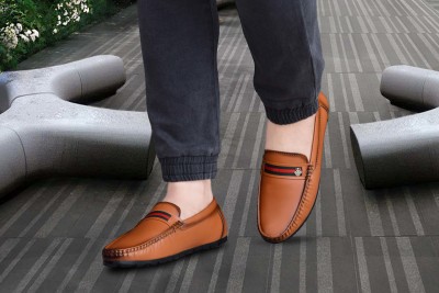 DODA Loafers For Men(Tan , 8)