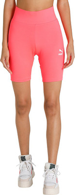 PUMA Solid Women Pink Sports Shorts