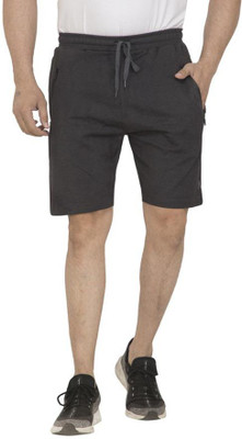AJEEOJEE BZAR Self Design Men Grey Regular Shorts
