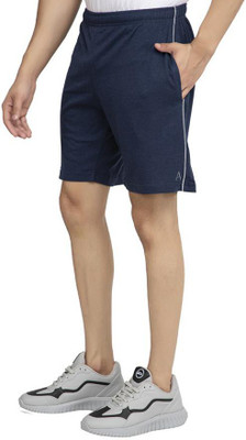 AJEEOJEE BZAR Self Design Men Dark Blue Regular Shorts
