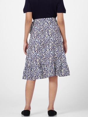 VERO MODA Printed Women Regular Blue Skirt