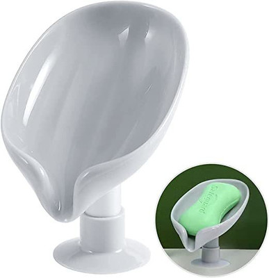 Winsumm Soap Holder for Bathroom Leaf Shape Dish Kitchen Soap Tray Soap Stand(Multicolor)