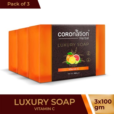 COROnation Herbal Vitamin C Luxury Soap - Pack of 3(3 x 100 g)