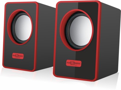 Pick Ur Needs Bass Sub woofer for PC Laptop 3 W Laptop/Desktop Speaker 3 W Laptop/Desktop Speaker(Red, 2.0 Channel)