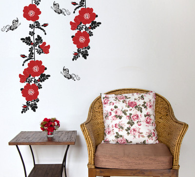 Littlebuds 90 cm Flower Removable Sticker(Pack of 1)