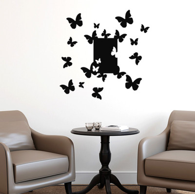 HAPPYSTICKY 80 cm Butterfly Removable Sticker(Pack of 1)