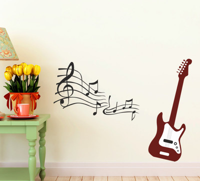 HAPPYSTICKY 90 cm Music Removable Sticker(Pack of 1)