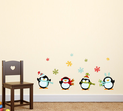 Littlebuds 100 cm Penguin Removable Sticker(Pack of 1)