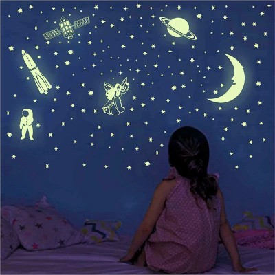 Street Mart Store Night Glow Sticker for Home for children room 20.32 cm ng6 Self Adhesive Sticker(Pack of 1)