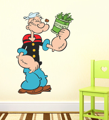 Littlebuds 75 cm Popeye Removable Sticker(Pack of 1)