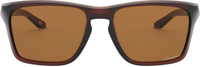 OAKLEY Rectangular Sunglass(For Men, Brown)