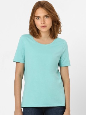 VERO MODA Solid Women Round Neck Green T-Shirt