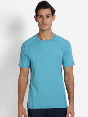 Wildcraft Solid Men Polo Neck Blue T-Shirt