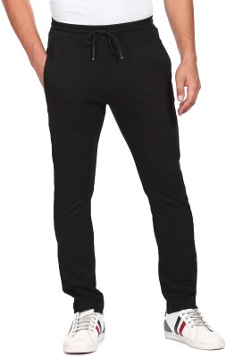 Arrow Sport Solid Men Black Track Pants