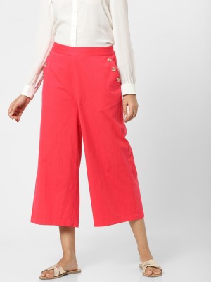 VERO MODA Flared Women Pink Trousers