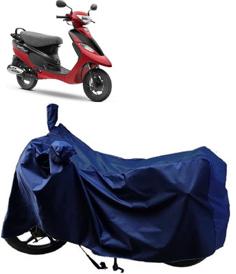 KEDIT Two Wheeler Cover for TVS(Scooty Pep Plus, Blue)