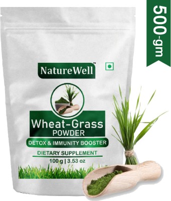 Naturewell Organic Wheatgrass Powder-500g Wholefood Multivitamin, Supplement for Immunity(500 g)