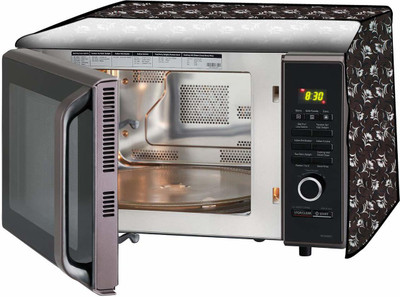 Lala Maneet Microwave Oven  Cover(Width: 50.8 cm, Grey, White)