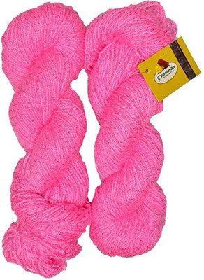 JEFFY Vardhman Knitting Yarn Wool SL Deep Pink 400 gm