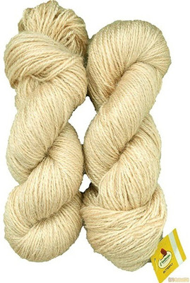 JEFFY Vardhman RABIT Wool Hank Hand Knitting Wool/Art Craft Yarn, Light Skin 300 gm