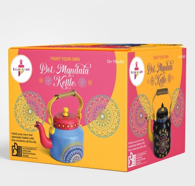 Kalakaram Dot Mandala Art Kettle Kit, DIY Painting Kits for Kids and Adults
