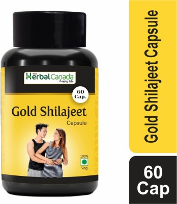 HARC Herbal Canada Pure Gold Shilajit Capsule For Strength, Stamina & Vitality - (60 Capsule)