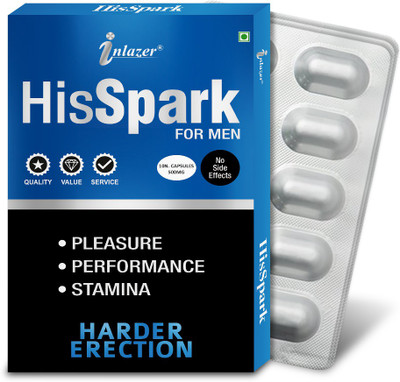 inlazer His Spark Herbal Formulation Restores Endurance & S-exual Strength(Pack of 3, 30 Capsules)