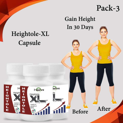Hashmi Heightole-XL Capsule | Hepls to Increase your Height & blood circulation(Pack of 3, 60 Capsules)
