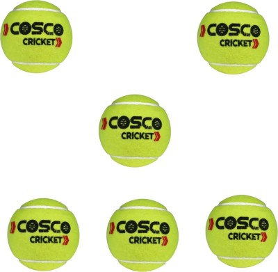 COSCO 6 Balls (Yellow) lightweight Cricket Tennis Ball(Pack of 6, Yellow)