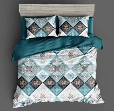 Polycotton Double Bedsheet(Pack of 1, Multicolor)