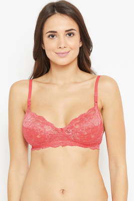 N-gal Women Full Coverage Non Padded Bra(Orange)