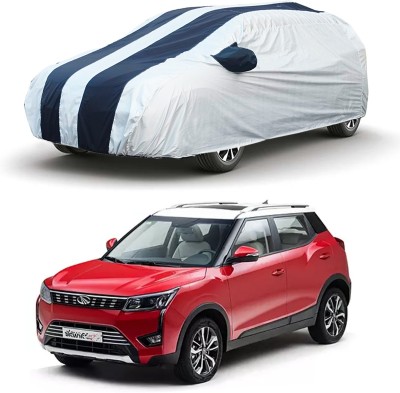 GKG Car Cover For Mahindra XUV 300 (With Mirror Pockets)(Silver, Black)